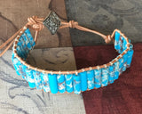 Natural Stone Bracelet 1 Wrap Boho Bohemian Yoga Leather Friendship High Quality SouthWest Jewelry for Women Single Girls Jewelry