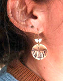 Mountain Moon and Star Earrings pine tree jewelry Hikers Wanderlust Bikers Minimalist Jewelry Set for Woman