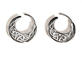 Mens celtic huggie hoop earrings womens irish knot triquetra claddaghs viking valknut scottish waterproof hypoallergenic stainless steel