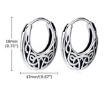 Mens celtic huggie hoop earrings womens irish knot triquetra claddaghs viking valknut scottish waterproof hypoallergenic stainless steel