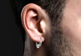 Mens celtic huggie hoop earrings womens irish knot triquetra claddaghs viking valknut scottish waterproof hypoallergenic stainless steel