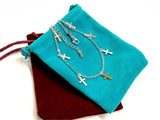 Multi Cross Sterling Silver Bracelet Ankle Small Cross Chain Women Girls Meaning of the Horizontal Cross