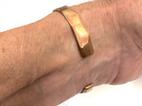 Pure Copper Bracelet Wide Hammered Men and Womens sizes Hammered Thick 2 Sizes Raised Pattern Bracelet Bangle Cuff Heavy Copper Jewelry