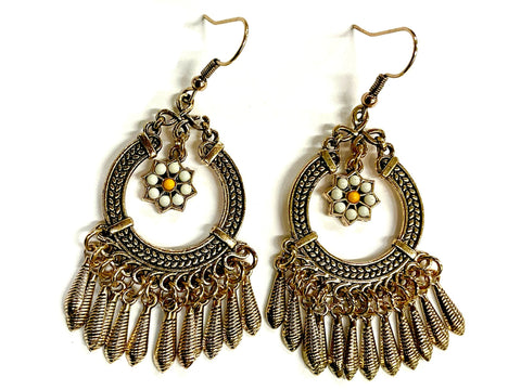 Silver or Gold Bohemian Tassel Earrings Hippie Boho Woman Girls Drop Dangle Jewelry