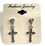 Sports Screw Back Fashion Earrings dangle posts hypoallergenic stud cross for men and women