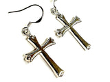 Large Sterling Silver Cross Earrings Dangle Hypoallergenic Elegant Dainty Sparkling Jewelry for women