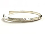 Hammered Pure Sterling Silver Bracelet S925 Womens Raised Pattern Mens Bracelet Bangle Cuff Jewelry