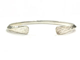 Hammered Pure Sterling Silver Bracelet S925 Womens Raised Pattern Mens Bracelet Bangle Cuff Jewelry
