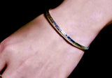 Hammered Pure Sterling Silver Bracelet S925 Womens Raised Pattern Mens Bracelet Bangle Cuff Jewelry