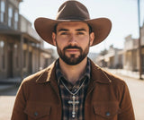 Eagle Cross Solid Sterling Silver S925 Eagle Feather Cross Necklace Antiqued Western Style S925 Pendant for Men Cast Jewelry Heavy Chain