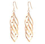 Infinity Twist 3 Hoop Earrings Drop Dangle Silver Rose Gold Earrings for Women Girls Jewelry jewellery