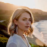 Infinity Twist 3 Hoop Earrings Drop Dangle Silver Rose Gold Earrings for Women Girls Jewelry jewellery