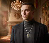 Solid Sterling Silver Cross Shield Jesus Crucifix Cross Shield Necklace Calvary Biker Waterproof Medallion Mens Christian Jewelry