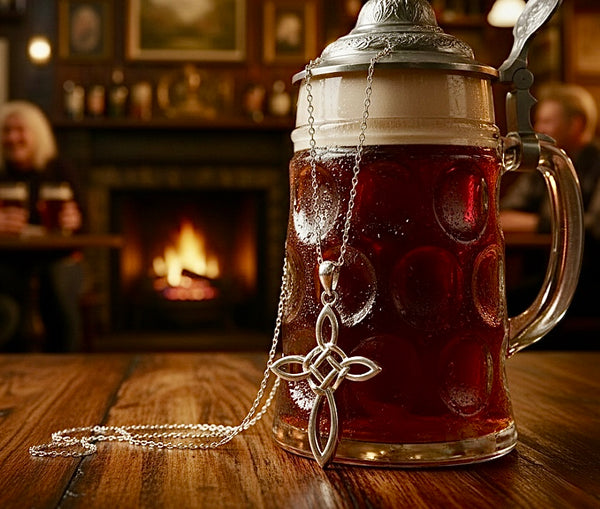 925 Irish Celtic Knot Cross Necklace Solid Sterling Silver Pendant for Women Cast Jewelry link Chain Jewellery for Girls