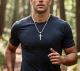 Silver cross necklace hand cut and hand hammered handmade custom pendant popular size women men man girls boys christian jewelry jewellery