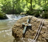 Sterling silver messianic star of david with cross necklace pendant gold cross crucifix high quality necklace jesus the seal of solomon