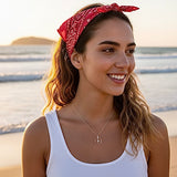 Petite Solid Sterling Silver Cross Circle Outline Accent Necklace S925 Pendant for Women Cast Jewelry link Chain Jewellery for Girls