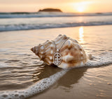 Caravaca de la Cruz Cross Solid Sterling Silver inlay zircon Two angels lignum crucis