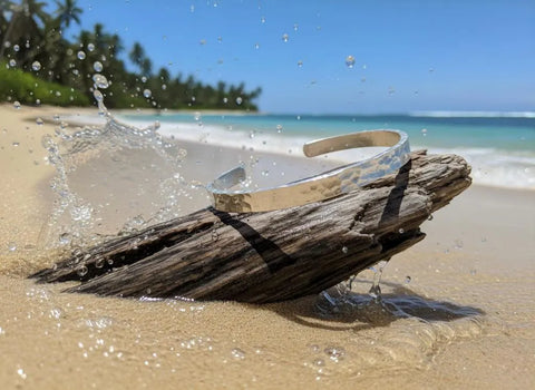 Pure silver bracelet hammered men womens thick raised pattern bangle cuff heavy jewelry