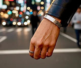 Pure silver bracelet hammered men womens thick raised pattern bangle cuff heavy jewelry