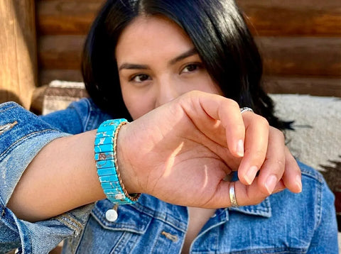 Natural stone bracelet wrap bohemian yoga leather friendship southwestern jewelry for women