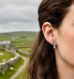 Cross Earrings Celtic Knot Studs Silver Gold Black Irish Post Style Jewelry for Weddings Bridesmaids hypoallergenic Jewellery for Women