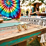 Dainty Oval Cross Stud Earrings Hypoallergenic Waterproof Stainless Steel Gold for Girls Women Stud Earrings Wedding Bridesmaid Gift