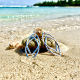 Infinity Twist 2 Hoop Earrings Drop Dangle Silver or Gold Earrings for Women Girls Jewelry