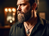 Gorgeous Jesus and Crown of Thorns Full Facial Profile Crucifix Necklace All Tin Antiqued Finish Waterproof Catholic Orthodox