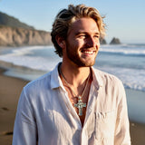 All Tin Crown of Thorns Profile Crucifix Necklace Gorgeous Full Size Jesus Face Cross Antiqued Finish Waterproof INRI Catholic Orthodox