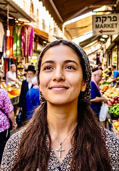 Sterling silver messianic star of david with cross necklace pendant gold cross crucifix high quality necklace jesus the seal of solomon