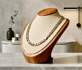 Set - Bracelet and necklace curb chain set silver or gold stainless steel waterproof jewelry for man boy christian jewelry jewellery