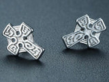 Cross Earrings Celtic Knot Studs Silver Gold Black Irish Post Style Jewelry for Weddings Bridesmaids hypoallergenic Jewellery for Women