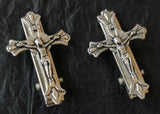 cross crucifix hair clips mini barrettes vintage silver crosses hairpin jewelry hairstyles accessories jewellery