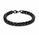 bracelet keel chain silver gold black stainless steel wheat box design waterproof pendant for mens boys christian jewelry