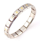 Silver stainless steel Stretch Cross Bracelet Cuff wrist band women bangles couples Stainless Steel Christ