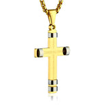 I can do all things Cross Necklaces for Men Silver Black through christ who strengthens me Pendant Stainless Steel Chain Philippians 4:13