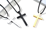 Waterproof Black Silver Cross Necklaces for Men Philippians 4:13 I can do all things through Christ who strengthens me Stainless Steel