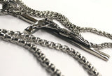 3d ancient crucifix cross catholic orthodox rosary waterproof hypoallergenic stainless steel chain and necklace for men