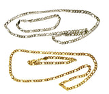 Set - Bracelet and necklace curb chain set silver or gold stainless steel waterproof jewelry for man boy christian jewelry jewellery