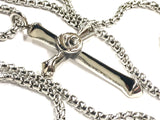 Eagle Cross Crucifix Catholic Orthodox Waterproof All Stainless Steel Hypoallergenic Cross and Chain Necklace for Men hip hop Jesus