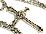 Eagle Cross Crucifix Catholic Orthodox Waterproof All Stainless Steel Hypoallergenic Cross and Chain Necklace for Men hip hop Jesus