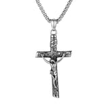 Ancient Crucifix Cross Catholic Orthodox INRI Necklace for Men Gold Black Waterproof Stainless Steel hip hop Jesus