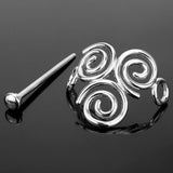 spiral of life tri-spiral irish hair barrette celtic knot metal stick hair clip viking hairpin pullback braided hairstyle hair accessories