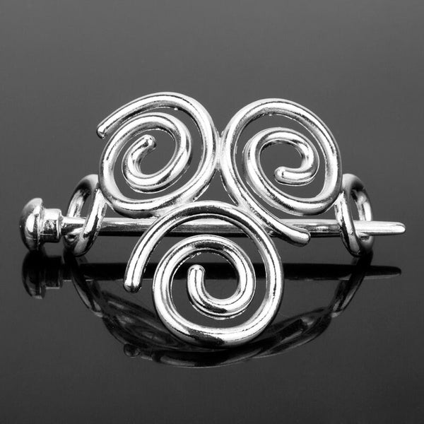 spiral of life tri-spiral irish hair barrette celtic knot metal stick hair clip viking hairpin pullback braided hairstyle hair accessories