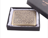 Cigarette Case Holder Deep Embossed Filigree Design with Antiqued Brass Accents God Jesus Christian Jewelry