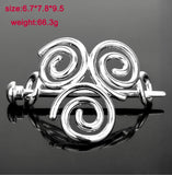 spiral of life tri-spiral irish hair barrette celtic knot metal stick hair clip viking hairpin pullback braided hairstyle hair accessories