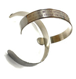 Silver Serenity Prayer Cuff Bracelet All Stainless Steel Bangle Engraved Cuff