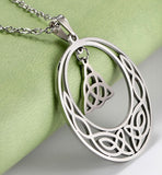 Celtic Knot Necklace trinity knot baptism wedding engagement triquetra claddaghs protection Viking Valknut Scottish Irish Jewelry