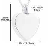 Heart Shaped URN Necklace Matthew 19:26 Memorial Pet Ash Cremation With God All Things Possible Waterproof Stainless Steel Remains Funeral